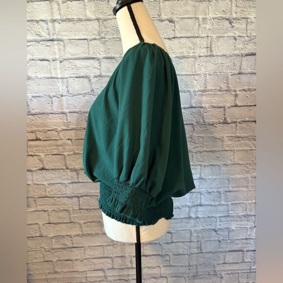 Green Smocked Top - Size XX Large - Picture 2 of 4